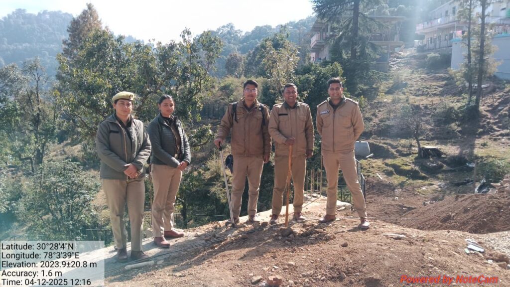 मसूरी वन विभाग की मसूरी में अवैध निर्माण एवं अवैध रूप से  पेड़ों के कटान के खिलाफ की गई कार्यवाही